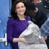 Sheryl Sandberg sort après avoir participé à l'émission ''Good Morning America'' à New York, le 24 avril 2017.