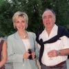 Evelyne Dhéliat et son mari Philippe en 1999 à Avignon
