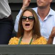 Kim Murray (Sears), la femme d'Andy Murray, lors de la finale hommes Andy Murray contre Milos Raonic du tournoi de tennis de Wimbledon à Londres, le 10 juillet 2016.