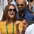 Kim Murray (Sears), la femme d'Andy Murray, lors de la finale hommes Andy Murray contre Milos Raonic du tournoi de tennis de Wimbledon à Londres, le 10 juillet 2016.
