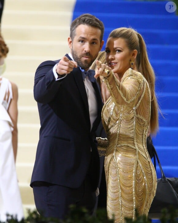 Ryan Reynolds et sa femme Blake Lively - Les célébrités arrivent au MET 2017 Costume Institute Gala sur le thème de "Rei Kawakubo/Comme des Garçons: Art Of The In-Between" à New York, le 1er mai 2017 © CPA/Bestimage