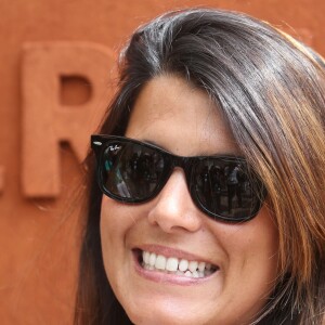 Karine Ferri - People dans les tribunes lors du Tournoi de Roland-Garros (les Internationaux de France de tennis) à Paris, le 27 mai 2016. © Cyril Moreau/Bestimage  People attending the French Tennis Open at Roland-Garros in Paris, France, on May 27th, 2016.27/05/2016 - Paris