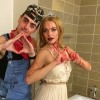 Lindsay Lohan et son frère Michael Lohan Jr. à halloween sur Instagram le 1 novembre 2013.