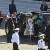 Melania Trump lors du défilé du 14 juillet (fête nationale), place de la Concorde, à Paris, le 14 juillet 2017, avec comme invité d'honneur le président des Etats-Unis. © Pierre Pérusseau/Bestimage