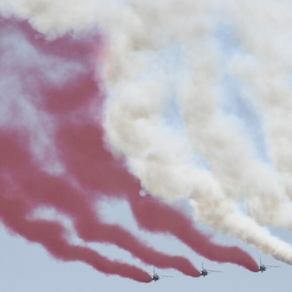 Illustration lors du défilé du 14 juillet (fête nationale), place de la Concorde, à Paris, le 14 juillet 2017, avec comme invité d'honneur le président des Etats-Unis. © Pierre Pérusseau/Bestimage  Annual Bastille Day military parade on the Champs-Elysees avenue in Paris, France, on July 14, 2017, with honour guest US president.14/07/2017 - Paris