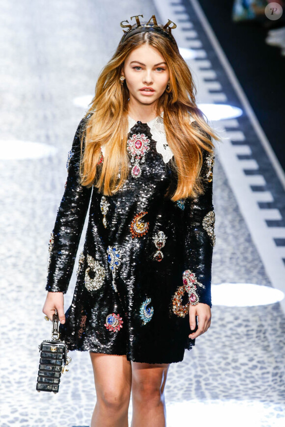 Thylane Blondeau - Défilé de mode prêt-à-porter automne-hiver 2017/2018 "Dolce & Gabbana" à Milan. Le 26 février 2017