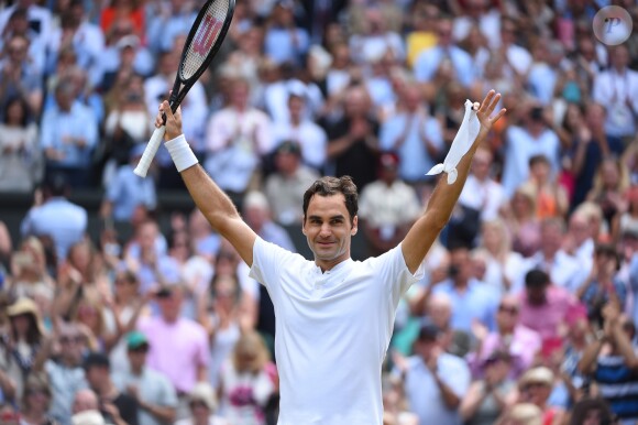 Roger Federer sacré pour la huitième fois à Wimbledon, à Londres, le 16 juillet 2017.