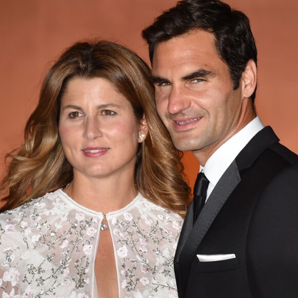 Roger et Mirka Federer assistent au dîner des champions de Wimbledon, à Londres, le 16 juillet 2017.