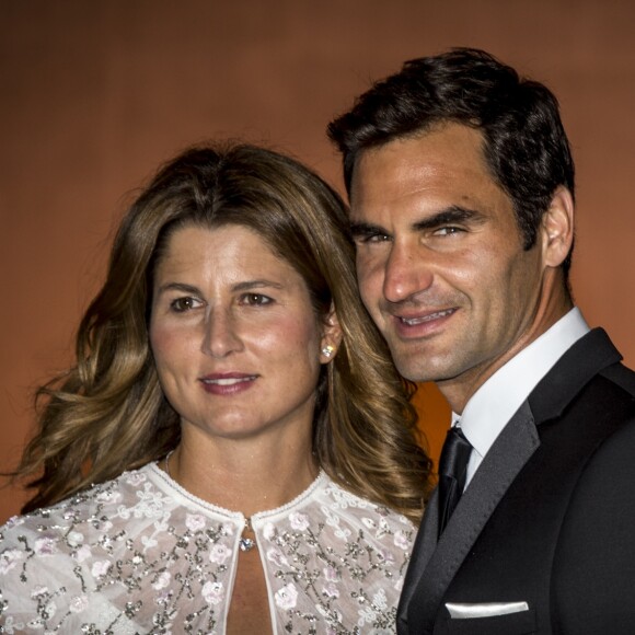 Roger et Mirka Federer assistent au dîner des champions de Wimbledon, à Londres, le 16 juillet 2017.