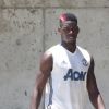 Exclusif - Paul Pogba (Manchester United) s'entraine à l'université de Californie à Los Angeles (UCLA). Sa nouvelle compagne vient lui rendre visite, le 7 juillet 2017.