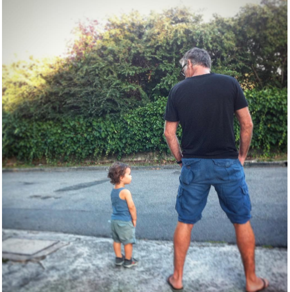 Franck Dubosc et son fils Milhan - Photo publiée sur Instagram en septembre 2016