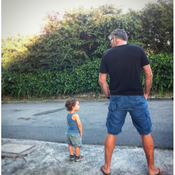 Franck Dubosc et son fils Milhan - Photo publiée sur Instagram en septembre 2016