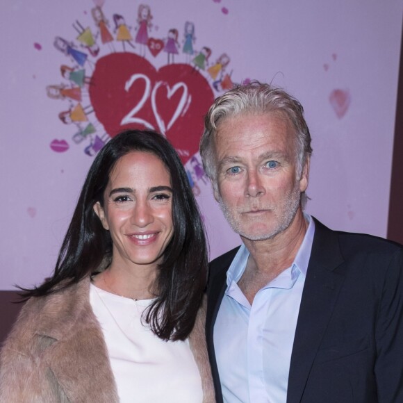 Exclusif -- Franck Dubosc et sa femme Danièle - Le Prix Clarins pour l'enfance fête ses 20 ans et récompense sa nouvelle femme de coeur L.Hallyday pour son association La Bonne Étoile à l'hôtel Salomon de Rothschild à Paris, France, le 14 mars 2017.  © Borde-Jacovides/Bestimage