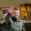 Emmanuel Macron en visite à la base aérienne 125 d'Istres, le 20 juillet 2017. © Dominique Jacovides/Bestimage