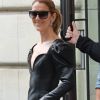 Céline Dion quitte son hôtel, le "Royal Monceau", pour se rendre à l'Opéra Garnier. Paris, le 10 juillet 2017