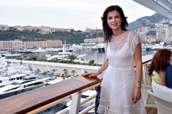Exclusif - Caroline Barclay participe à la cérémonie d'intronisation des nouveaux membres du Yacht Club de Monaco le 21 juin 2017 au Yacht Club de Monaco. © Bruno Bebert / Bestimage