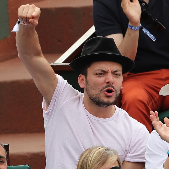Kev Adams - People dans les tribunes lors de la finale homme des Internationaux de Tennis de Roland-Garros à Paris le 11 juin 2017. © Dominique Jacovides-Cyril Moreau/Bestimage