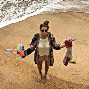 Laury Thilleman à Biarritz, le 28 juillet 2017.