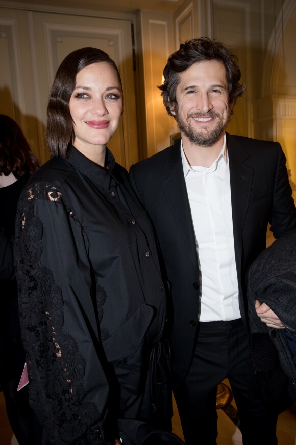 Marion Cotillard et Guillaume Canet - Dîner à l'hôtel Meurice des Révélations César 2017 à Paris le 16 janvier 2017. 