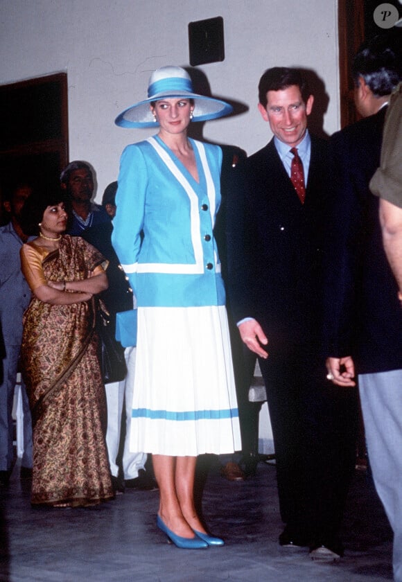 La princesse Diana et le prince Charles en Inde en février 1992.