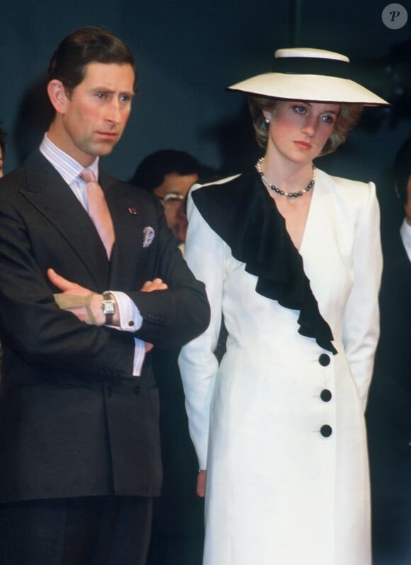 La princesse Diana et le prince Charles au Japon en 1986.