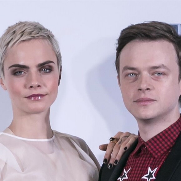 Cara Delevingne, Dane DeHaan et Luc Besson - Photocall du film 'Valérian et la Cité des Mille Planètes' à l'hôtel St. Regis à Mexico City. Le 2 août 2017.