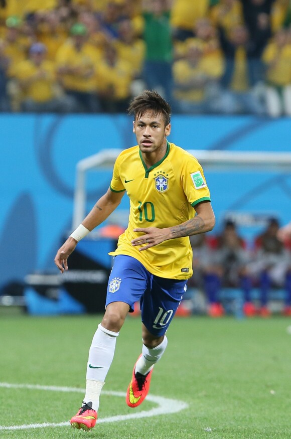 Neymar - Match d'ouverture de la Coupe du Monde entre le Brésil et la Croatie à Sao Paulo au Brésil le 12 juin 2014.