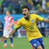 Neymar - Match d'ouverture de la Coupe du Monde entre le Brésil et la Croatie à Sao Paulo au Brésil le 12 juin 2014. Le Brésil à remporté le match sur le score de 3-1.