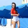 Exclusif - Gabriella Lenzi (ex-petite amie du footballeur Neymar) en pleine séance photo sur une plage à Miami, le 8 septembre 2016