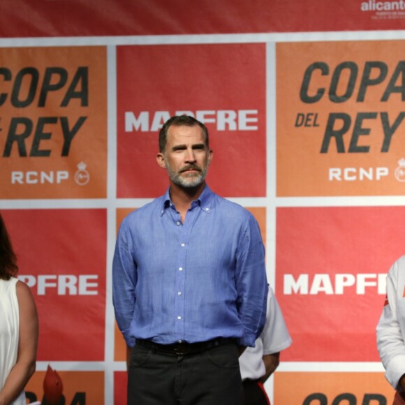 Le roi Felipe VI d'Espagne lors de la remise des prix de la 36e Copa del Rey à Palma de Majorque le 5 août 2017.