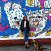 Pauline Ducruet dans Brooklyn lors d'un shooting pour le Elle China, avec sa chienne Mala, photo Instagram du 30 juin 2017.