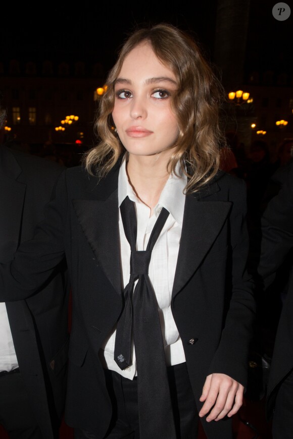 Lily-Rose Depp - Arrivées à la soirée des Révélations César 2017 dans les Salons Chaumet à Paris le 16 janvier 2017.