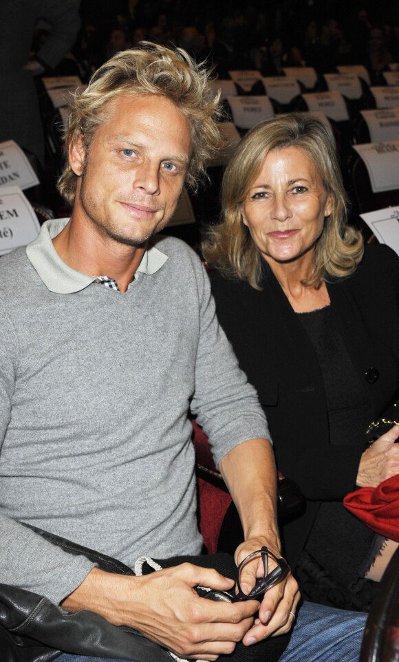 Claire Chazal et Arnaud Lemaire au Théâtre du Châtelet à Paris, le 24 octobre 2011.