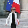 Nicole Bricq ministre du commerce extérieur - Sortie du conseil des ministres du 26 mars 2014 au palais de l'Elysée à Paris.