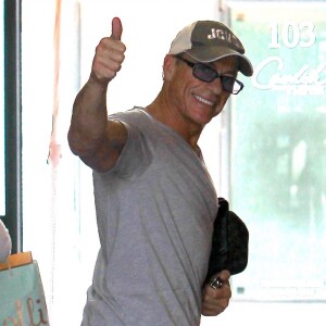 Exclusif - Jean-Claude Van Damme fait du shopping avec sa femme Gladys Portugues à Beverly Hills, le 6 juin 2017