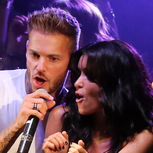 M. Pokora et Jenifer Bartoli à Lyon le 13 octobre 2012 lors de la 6 eme edition du foot-concert au profit de l' association Huntington Avenir qui lutte en faveur des malades et de leur famille.