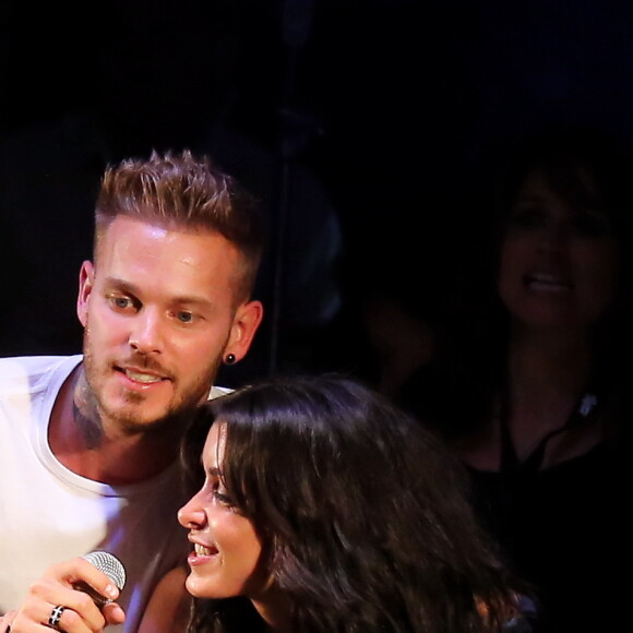 M. Pokora et Jenifer Bartoli à Lyon le 13 octobre 2012 à l'occasion de la 6 eme edition du foot-concert au profit de l' association "Huntington Avenir" qui lutte en faveur des malades et de leur famille.