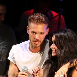 M. Pokora et Jenifer Bartoli à Lyon le 13 octobre 2012 à l'occasion de la 6 eme edition du foot-concert au profit de l' association "Huntington Avenir" qui lutte en faveur des malades et de leur famille.