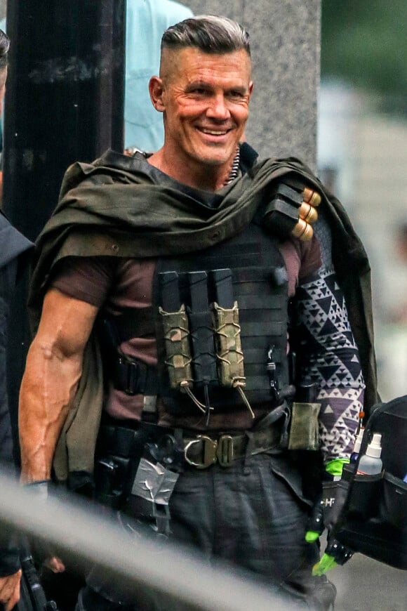 Josh Brolin sur le tournage du film "Deadpool 2" à Vancouver. Le 7 août 2017