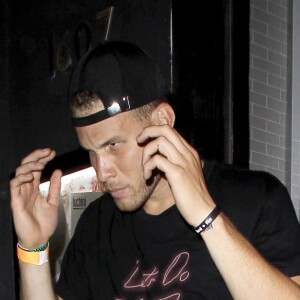 Blake Griffin sort du ''Travis Scott'' après une soirée au nightclub ''Avenue'' à Hollywood, le 8 août 2017.