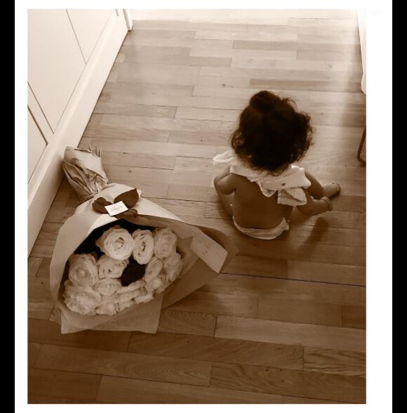 Amel Bent poste une photo de sa fille Sophia sur Instagram à l'occasion de la fête des pères, le 18 juin 2017.