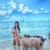Brittany Furlan sur Pg Beach lors de son séjour aux Bahamas avec Tommy Lee en août 2017, photo Instagram.