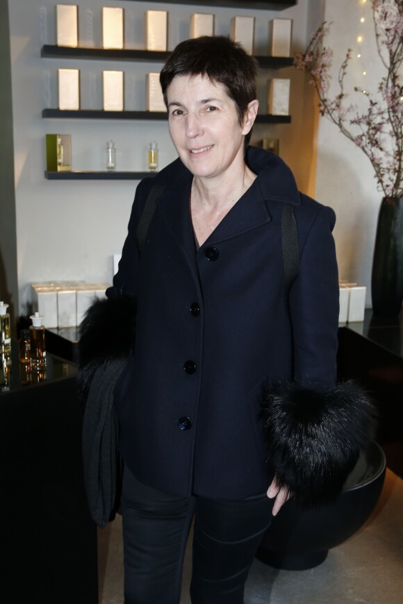 Exclusif - Christine Angot à la soirée pour la collection de parfums "Pour Toujours" de Martine Denisot à la boutique "Liquide" à Paris, le 17 mars 2016. © Olivier Borde/Bestimage 