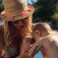 Ingrid Chauvin : Son fils se la coule douce pendant qu'elle bosse...