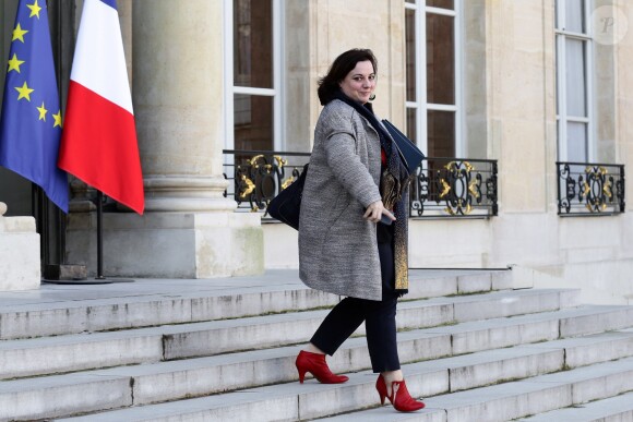 Emmanuelle Cosse - Sortie du conseil des ministres du mercredi 15 février 2017 au palais de l'Elysée à Paris