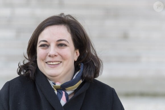 Emmanuelle Cosse à la sortie du conseil des ministres du 18 janvier 2017 au palais de l'Elysée à Paris. © Pierre Perusseau / Bestimage