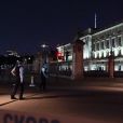  Un cordon de sécurité a été déployé devant le palais de Buckingham à Londres dans la soirée du 25 août 2017 à la suite de l'arrestation d'un individu armé d'une arme blanche. 