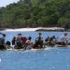 Equipe rouge lors de l'épreuve de confort - "Koh-Lanta Fidji", le 1er septembre 2017 sur TF1.
