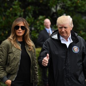 Le président Donald Trump et son épouse Melania Trump se rendent à Corpus Christi, au Texas. Washington, D.C., le 29 août 2017.