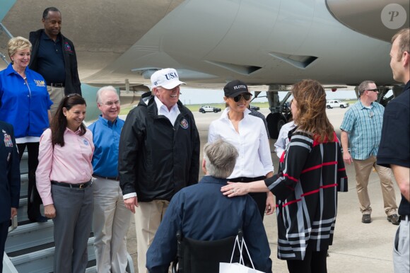 Le président Donald J. Trump et son épouse Melania Trump à Corpus Christi, au Texas. Le 29 août 2017.